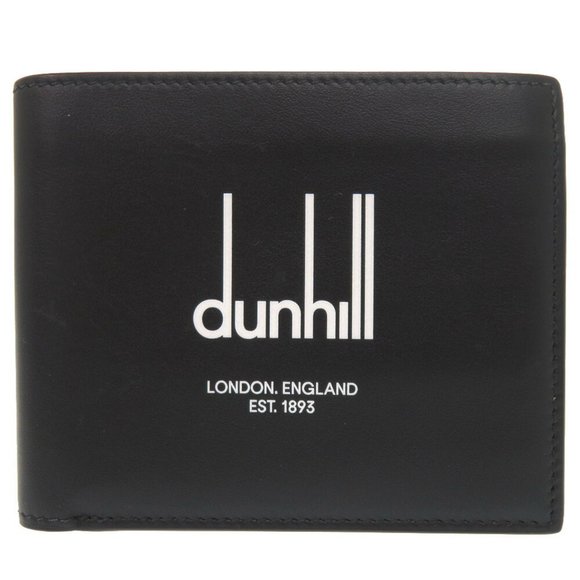 Like new Dunhill leather black bi-fold wallet Wallet 0439